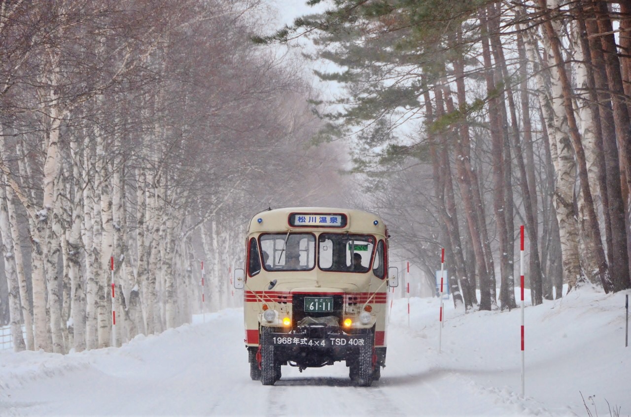 Arrive in style in a retro 'bonnet bus'